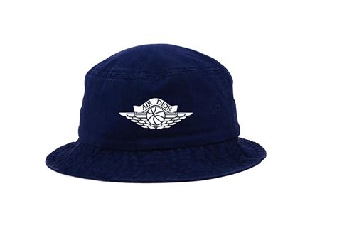 dior x jordan bucket hat|Dior x Jordan Wings Bucket Hat Navy .